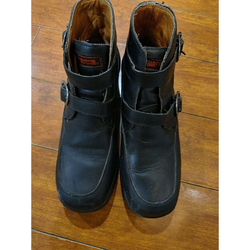 Harley-Davidson 81140 Motorcycle Boots Women’s Sze8 Leather Buckle Black‎ Shoes